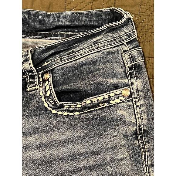Grace In LA Women's Blue Jeans Size 28 Western Embelishments - Picture 8 of 14